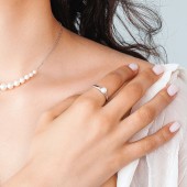 Inel argint cu perla naturala alba DiAmanti SK23226R_W-G